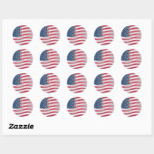 Verenigde Staten: Stripes & Stars in Bold Design Ronde Sticker (Vel)