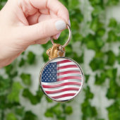 Verenigde Staten: Stripes & Stars in Bold Design Sleutelhanger (Hand)