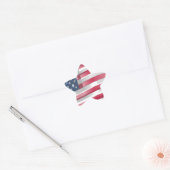 Verenigde Staten: Stripes & Stars in Bold Design Ster Sticker (Envelop)