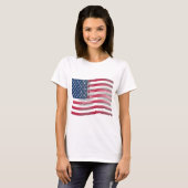 Verenigde Staten: Stripes & Stars in Bold Design T-shirt (Voorkant volledig)