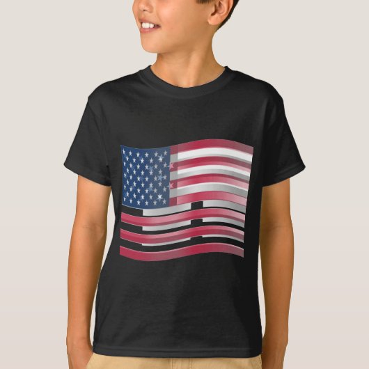 Verenigde Staten: Stripes & Stars in Bold Design T-shirt (Voorkant)
