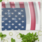 Verenigde Staten: Stripes & Stars in Bold Design Theedoek (Gevouwen)