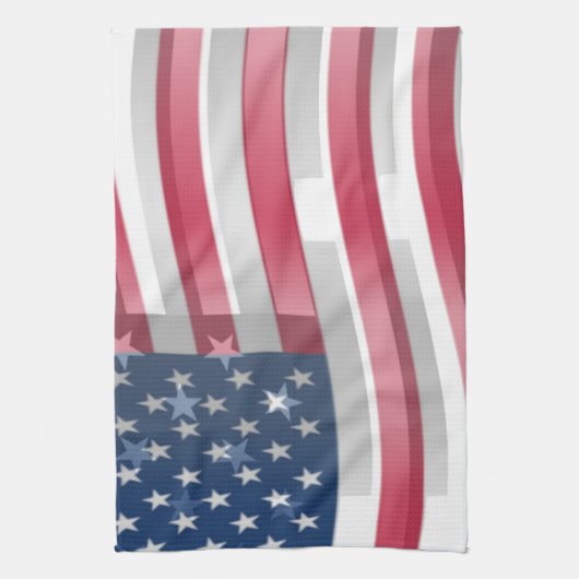 Verenigde Staten: Stripes & Stars in Bold Design Theedoek (Verticaal)