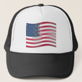 Verenigde Staten: Stripes & Stars in Bold Design Trucker Pet (Voorkant)