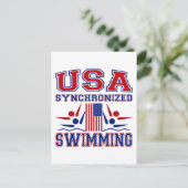 Verenigde Staten synchroon zwemmen Briefkaart (Staand voorkant)