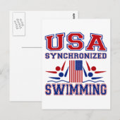 Verenigde Staten synchroon zwemmen Briefkaart (Voorkant / Achterkant)