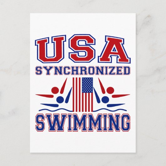 Verenigde Staten synchroon zwemmen Briefkaart (Voorkant)