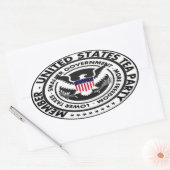 Verenigde Staten Tea Party Ovale Sticker (Envelop)