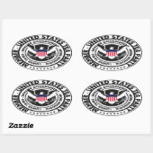 Verenigde Staten Tea Party Ovale Sticker (Vel)