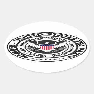 Verenigde Staten Tea Party Ovale Sticker