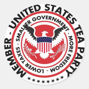 Verenigde Staten Tea Party Ronde Sticker