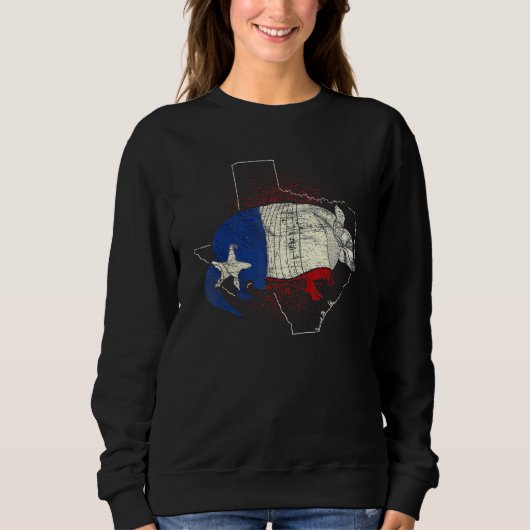 Verenigde Staten Texas Patriotic Wildlife Animal T Trui (Voorkant)