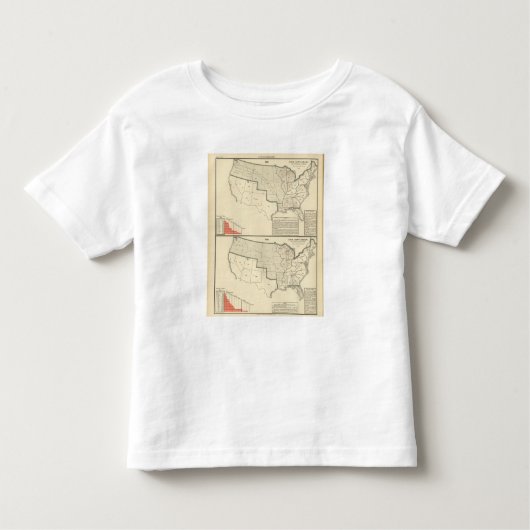 Verenigde Staten Twee gekleurde lithografische kaa Kinder Shirts (Voorkant)