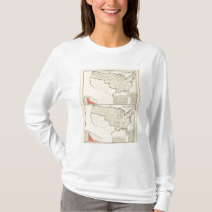 Verenigde Staten Twee gekleurde lithografische kaa T-shirt