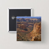 Verenigde Staten, Utah, Red Rock Cliffs Vierkante Button 5,1 Cm (Voorkant /achterkant)
