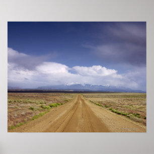 Verenigde Staten, Utah, Vuilwegend landschap Poster