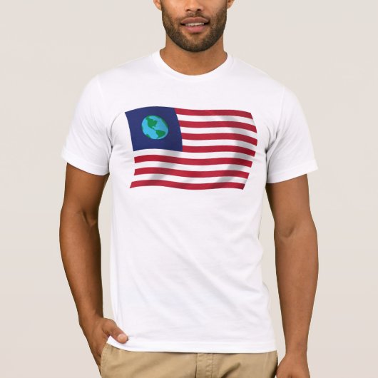 Verenigde Staten van Aarde Vlag T-shirt (Voorkant)