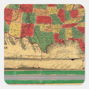 Verenigde Staten van Amerika 11 Vierkante Sticker