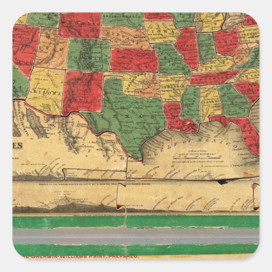 Verenigde Staten van Amerika 11 Vierkante Sticker (Voorkant)