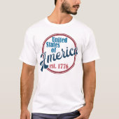 Verenigde Staten van Amerika. 1776 Patriottisch T-shirt (Voorkant)