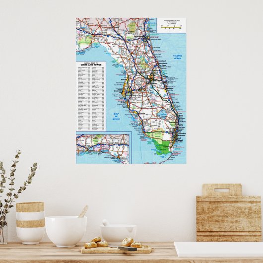 "Verenigde Staten van Amerika: 2015/heute Florida  Poster (Keuken)