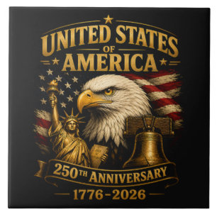 Verenigde Staten van Amerika 250e Verjaardag Adela Tegeltje