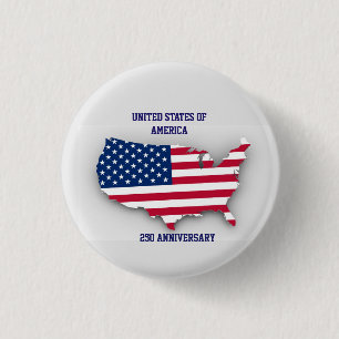 Verenigde Staten van Amerika 250e Verjaardag Ronde Button 3,2 Cm