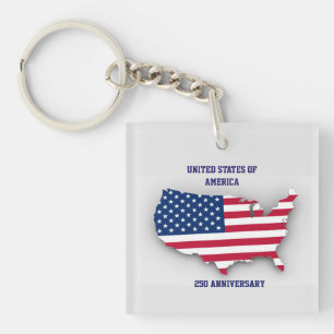 Verenigde Staten van Amerika 250e Verjaardag Sleutelhanger