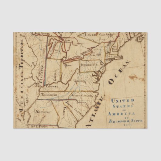 Verenigde Staten van Amerika 2 Tissuepapier (Voorkant)