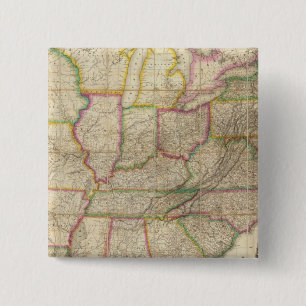 Verenigde Staten van Amerika 3 Vierkante Button 5,1 Cm