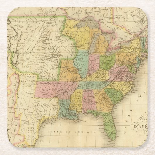 Verenigde Staten van Amerika 4 2 Kartonnen Onderzetters (Voorkant)