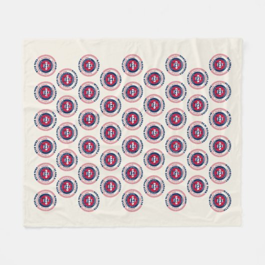 Verenigde Staten van Amerika 50 Staten Fleece Blan (Voorkant (Horizontaal))