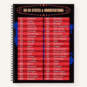 Verenigde Staten van Amerika - 50 staten lijst spi Notitieboek