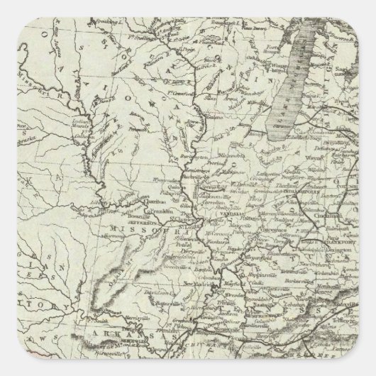 Verenigde Staten van Amerika 6 Vierkante Sticker (Voorkant)