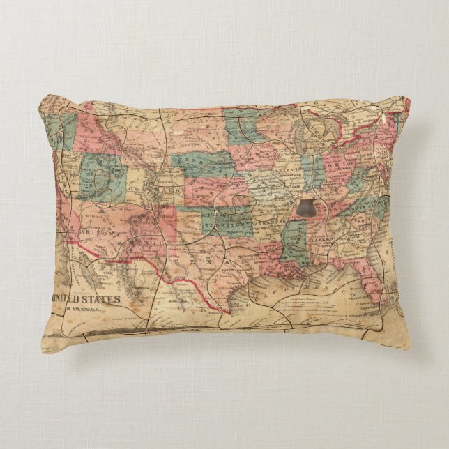 Verenigde Staten van Amerika 8 Decoratief Kussen (Voorkant)