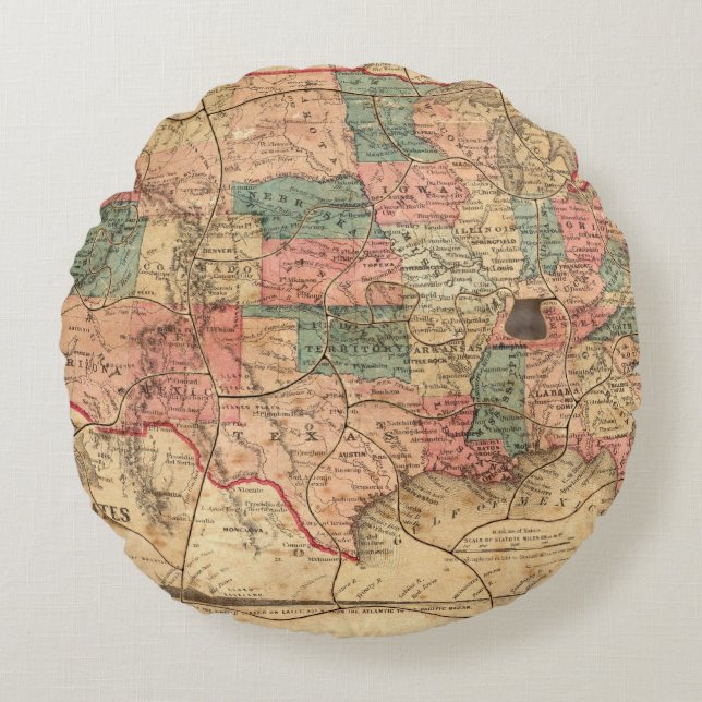 Verenigde Staten van Amerika 8 Rond Kussen (Voorkant)
