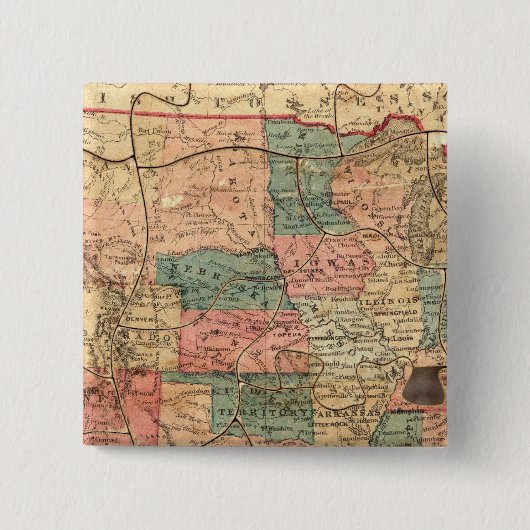 Verenigde Staten van Amerika 8 Vierkante Button 5,1 Cm (Voorkant)