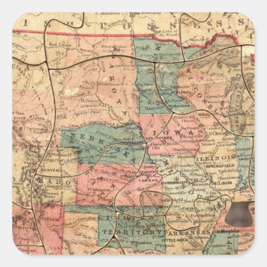 Verenigde Staten van Amerika 8 Vierkante Sticker (Voorkant)