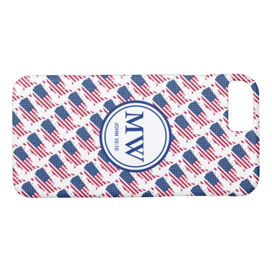 VERENIGDE STATEN VAN AMERIKA - aangepaste monogram Case-Mate iPhone Case (Achterkant (Horizontaal))