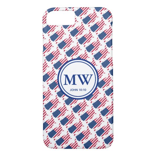 VERENIGDE STATEN VAN AMERIKA - aangepaste monogram Case-Mate iPhone Case (Achterkant)