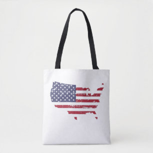 Verenigde Staten van Amerika als vlag van de VS Tote Bag