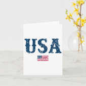 Verenigde Staten van Amerika Amerikaanse vlag 4 ju Kaart (Gele Bloem)