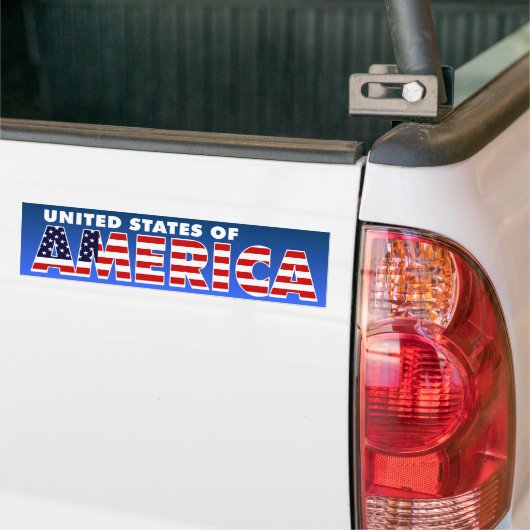 Verenigde Staten van Amerika Bumpersticker (Op Truck)