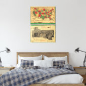 Verenigde Staten van Amerika Canvas Afdruk (Insitu (Slaapkamer))