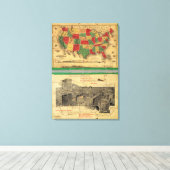 Verenigde Staten van Amerika Canvas Afdruk (Insitu (Houten vloer))
