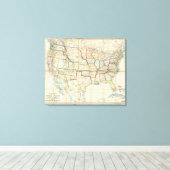 Verenigde Staten van Amerika Canvas Afdruk (Insitu (Houten vloer))