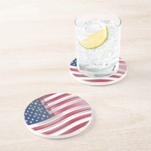 Verenigde Staten van Amerika Creëer Uw Eigen Lovel Zandsteen Onderzetter (Zijkant)