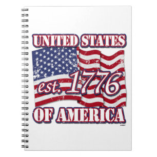 Verenigde Staten van Amerika est 1776 Amerikaanse  Notitieboek