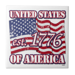 Verenigde Staten van Amerika est 1776 Amerikaanse Tegeltje