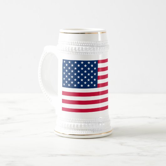 Verenigde Staten van Amerika Flag Beer Stein Bierpul (Voorkant links)